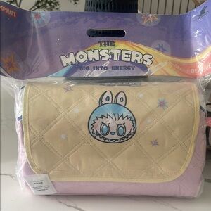 Kids Monster Blanket - Yellow and Pink